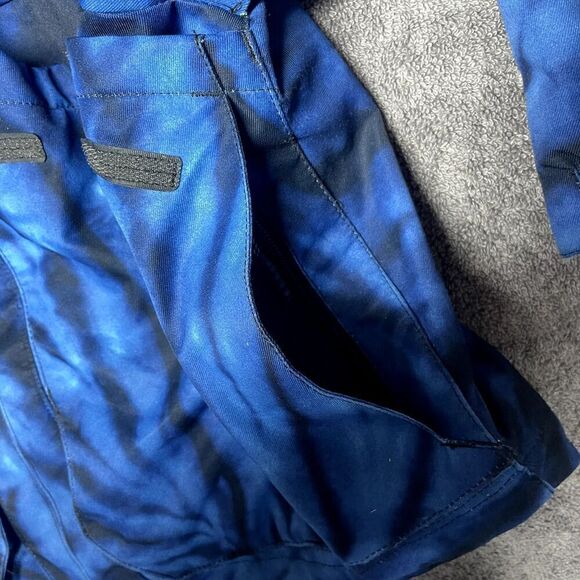 Volcom Fifty Fifty Men’s Small Blue Black Tie Dye Snowboarding Jacket Waterproof - Picture 5 of 12